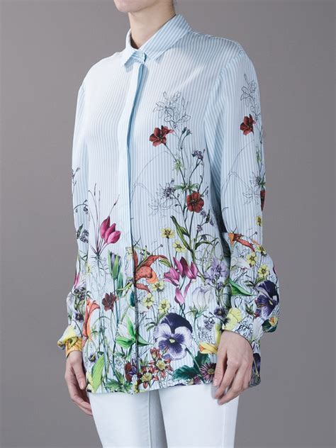 floral gucci shirts|teal green gucci shirt women.